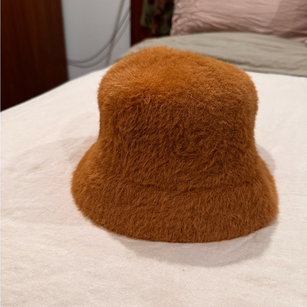 Fuzzy Brown Bucket Hat